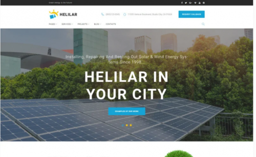 Helilar – Solar & Renewable Energy WordPress Theme helilar solar renewable energy wordpress theme