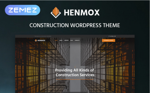 Henmox – Construction Multipurpose Modern Elementor WordPress Theme henmox construction multipurpose modern elementor wordpress theme