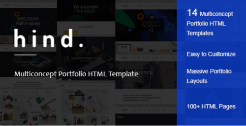 Hind – Multi-Concept Portfolio HTML Template hind multi concept portfolio html template