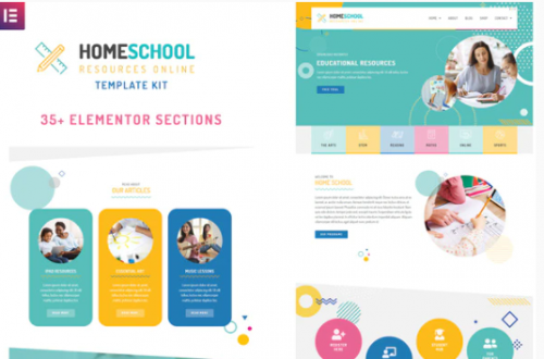 Home School – Elementor Template Kit home school elementor template kit