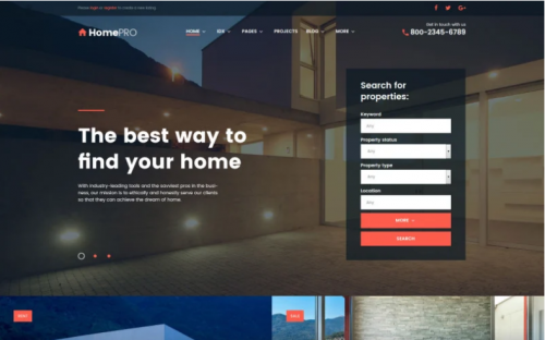 HomePro Real Estate Portal WordPress Theme homepro real estate portal wordpress theme