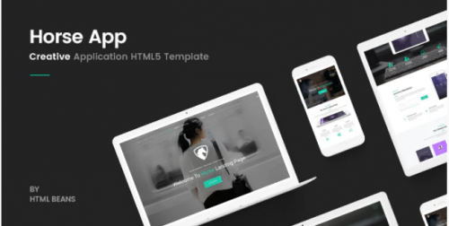 Horse App – HTML Responsive Template horse app html responsive template