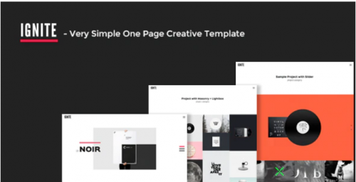 IGNITE – Very Simple One Page Creative Template ignite very simple one page creative template