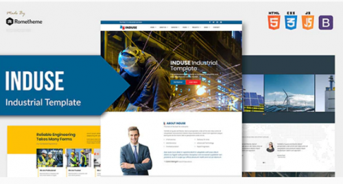 INDUSE – Industrial Services HTML Template induse industrial services html template