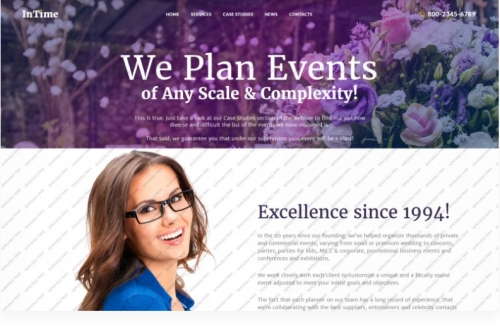 InTime – Events Management Company WordPress Theme intime events management company wordpress theme