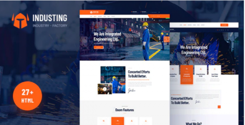 Industing – Industry & Factory Business HTML5 Template industing industry factory business html template