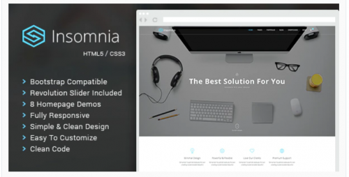 Insomnia – Beautiful and Modern HTML 5 / CSS 3 Corporate Template insomnia beautiful and modern html css corporate template