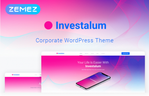 Investalum – Corporate App Elementor WordPress Theme investalum corporate app elementor wordpress theme