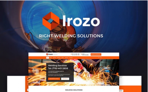 Irozo – Welding Services WordPress Theme irozo welding services wordpress theme