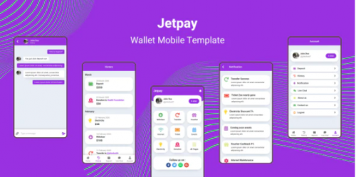 Jetpay – Wallet Mobile Template jetpay wallet mobile template