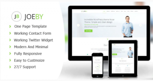 Joeby – Clean One Page Business Template joeby clean one page business template