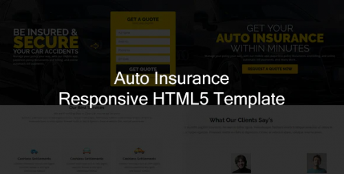 Jr. Auto Insurance Landing Page – Responsive HTML5 Template jr auto insurance landing page responsive html template