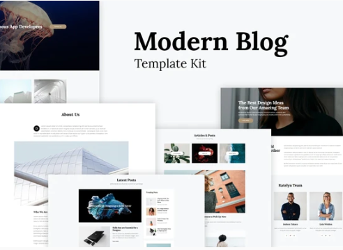 Katelyn – Modern Blog Template Kit katelyn modern blog template kit