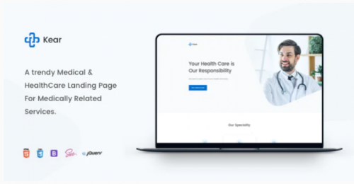 Kear – Medical & Healthcare Landing Page Template kear medical healthcare landing page template