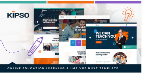 Kipso – Vue Nuxt Online Education Learning & LMS Template kipso vue nuxt online education learning lms template
