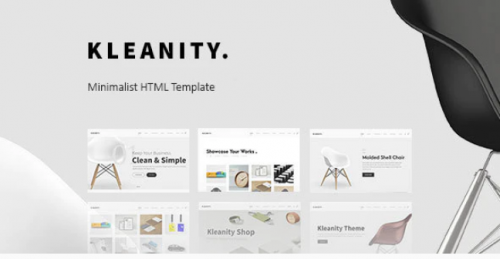 Kleanity – Minimalist HTML Template / Creative Portfolio kleanity minimalist html template creative portfolio