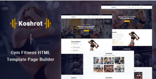 Koshrot – Gym Fitness HTML Template with Page Builder koshrot gym fitness html template with page builder