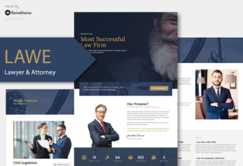 LAWE – Lawyer and Attorney Template Kit lawe lawyer and attorney template kit