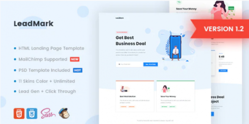 LeadMark – Business HTML Landing Page Template leadmark business html landing page template