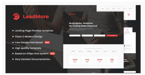 LeadMore – HTML5 Landing Page leadmore html landing page