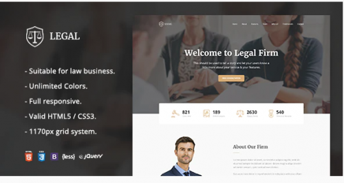 Legal – Law Firm OnePage HTML Template legal law firm onepage html template