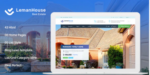 Lemanhouse – Real Estate HTML Template lemanhouse real estate html template