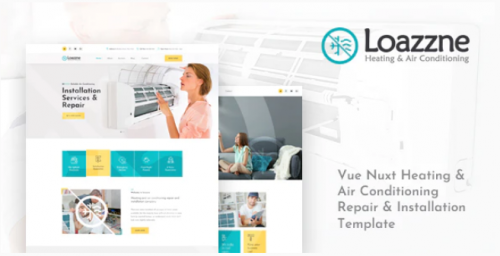 Loazzne – Vue Nuxt Heating & Air Conditioning Services Template loazzne vue nuxt heating air conditioning services template