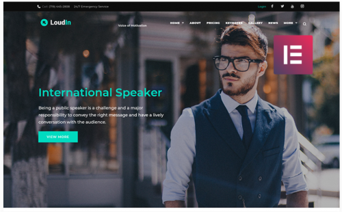 Loudin – Public Speaking Elementor WordPress Theme loudin public speaking elementor wordpress theme