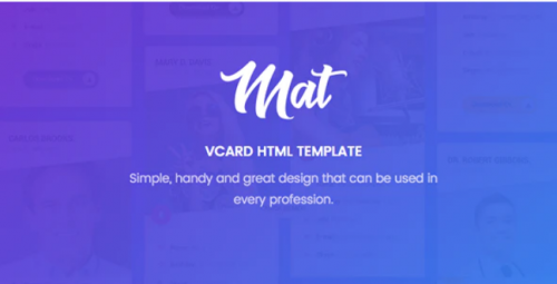 Mat – vCard & Resume Template mat vcard resume template