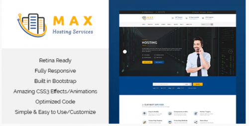 Max Hosting – Responsive HTML Template max hosting responsive html template