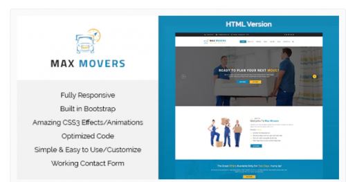 Max Movers – Responsive HTML Template max movers responsive html template
