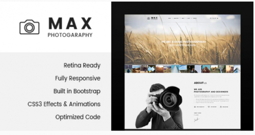 Max Photography – Photographer HTML Template max photography photographer html template