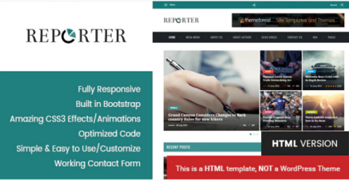 Max Reporter – HTML Magazine Template max reporter html magazine template