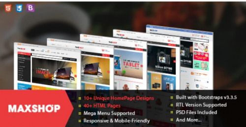 Maxshop – Responsive & Multi-Purpose eCommerce HTML Template maxshop responsive multi purpose ecommerce html template