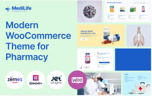MediLife – Clean Pharmacy Elementor WooCommerce Theme medilife clean pharmacy elementor woocommerce theme