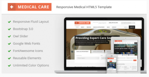 Medical Care – Responsive HTML5 Template medical care responsive html template