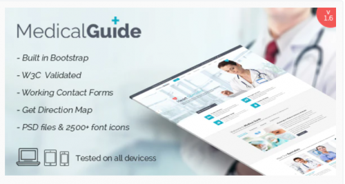 MedicalGuide – Responsive HTML Template medicalguide responsive html template
