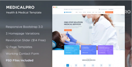 MedicalPRO – Health and Medical HTML Template medicalpro health and medical html template