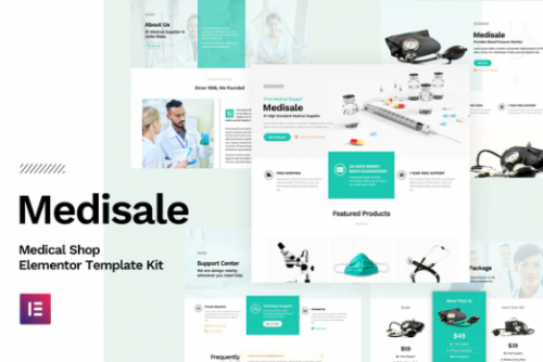 Medisale – Medical Shop Elementor Template Kit medisale medical shop elementor template kit