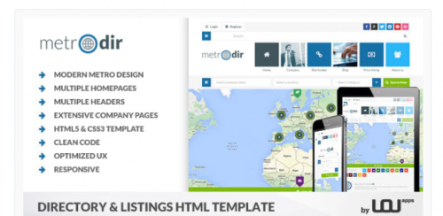 Metrodir – Directory & Listings HTML Template metrodir directory listings html template