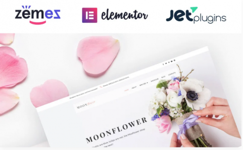 Moon Flower – Flower Shop WordPress Theme moon flower flower shop wordpress theme