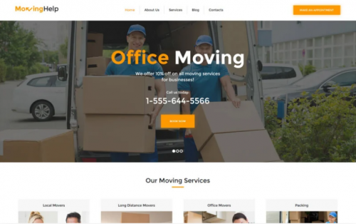 Moving Help – Logistic & Transportation WordPress Theme moving help logistic transportation wordpress theme