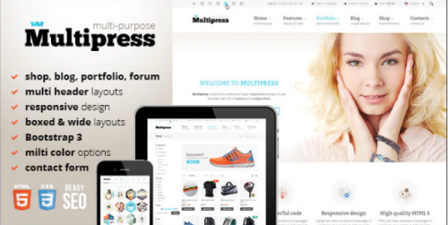 Multipress – Responsive HTML5 Template multipress responsive html template