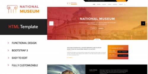 Museum – Premium HTML Template museum premium html template