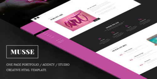 Musse – One Page Portfolio / Agency / Studio Creative Html Template musse one page portfolio agency studio creative html template