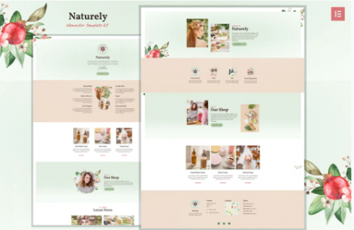 Naturely – Natural Cosmetics & Beauty Template Kit naturely natural cosmetics beauty template kit