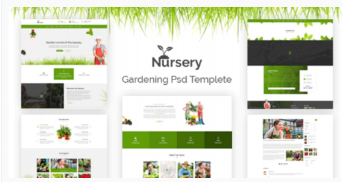 Nursery – Gardening PSD Template nursery gardening psd template