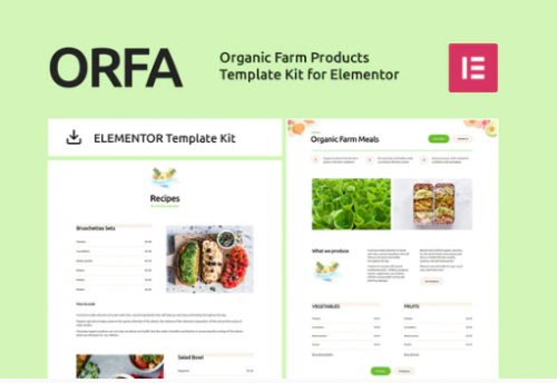 ORFA – Organic Farm Products Elementor Template Kit orfa organic farm products elementor template kit