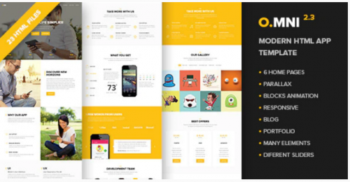 Omni – Modern HTML App Template omni modern html app template