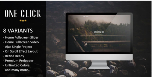 One Click – Parallax One Page HTML Template one click parallax one page html template